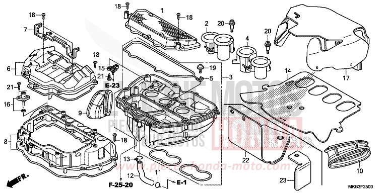 LUFTFILTER von CBR1000RR „Fireblade“ ROSS WHITE (NH196) von 2016